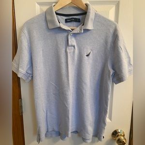 Nautica Two Button Men’s Size M Light Blue Polo Shirt
